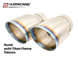 Kulaté koncovky výfuku Hurricane Ø 114 mm, titan „flame“ (opálený) - HE11044