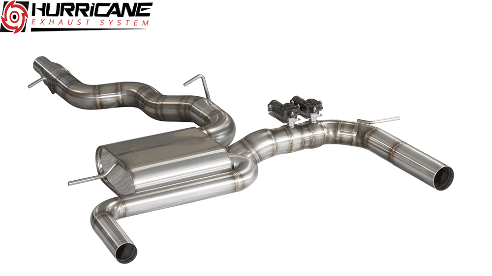 Sportovní klapkový výfuk Hurricane 3,5″ – VW Golf 7 R před faceliftem verze V2