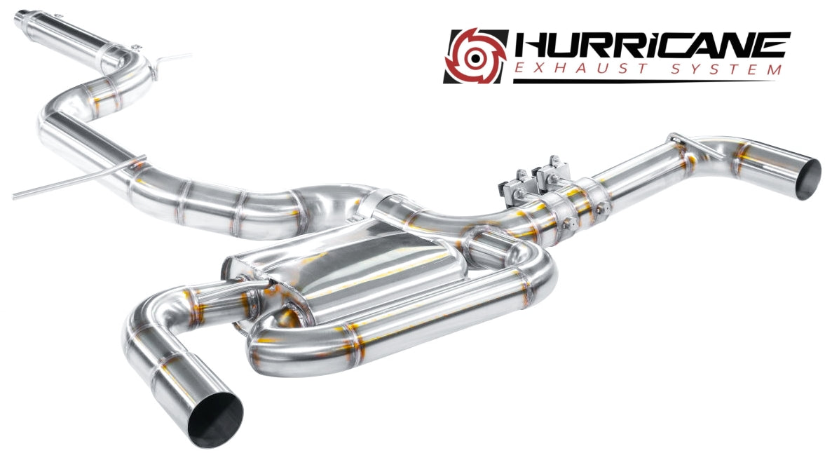 Sportovní klapkový výfuk Hurricane 3,5″ – VW Golf 8 GTI Edition 45 300 k