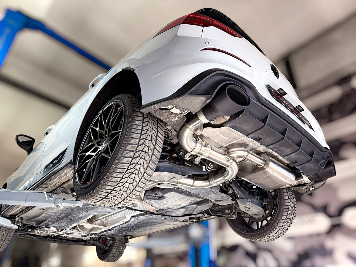 Sportovní klapkový výfuk Hurricane 3,5″ – VW Golf 8 GTI Clubsport 300 k FWD