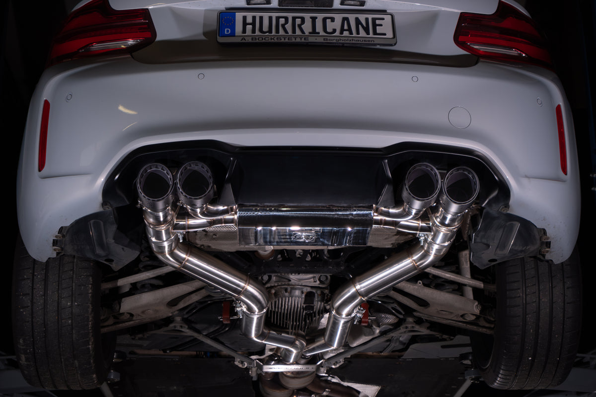 Sportovní klapkový výfuk Hurricane 3,5″ – BMW M2 F87 Competition