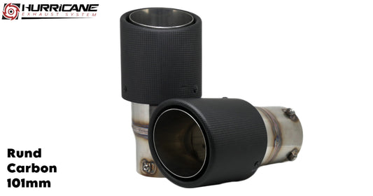 Kulaté koncovky výfuku Hurricane Ø 101 mm, karbon