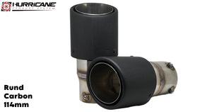 Kulaté koncovky výfuku Hurricane Ø 114 mm, karbon - HE1054