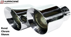 Kulaté koncovky výfuku Hurricane Ø 114 mm, chrom - HE1056