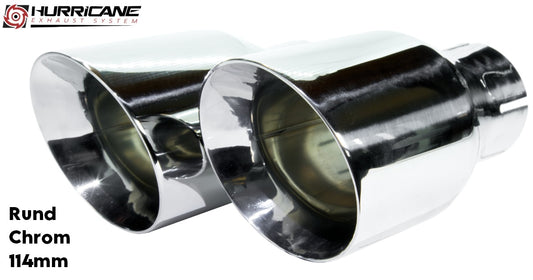 Kulaté koncovky výfuku Hurricane Ø 114 mm, chrom