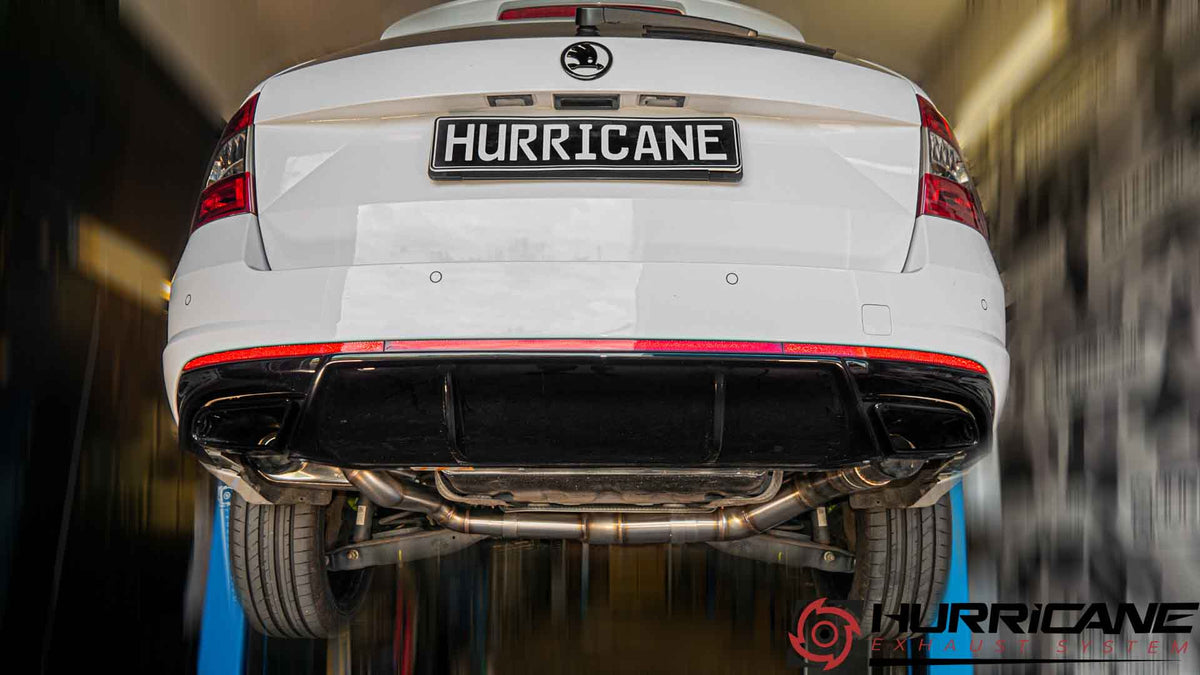 Sportovní klapkový výfuk Hurricane 3,5″ – Skoda Octavia RS 220 k 5E verze V3