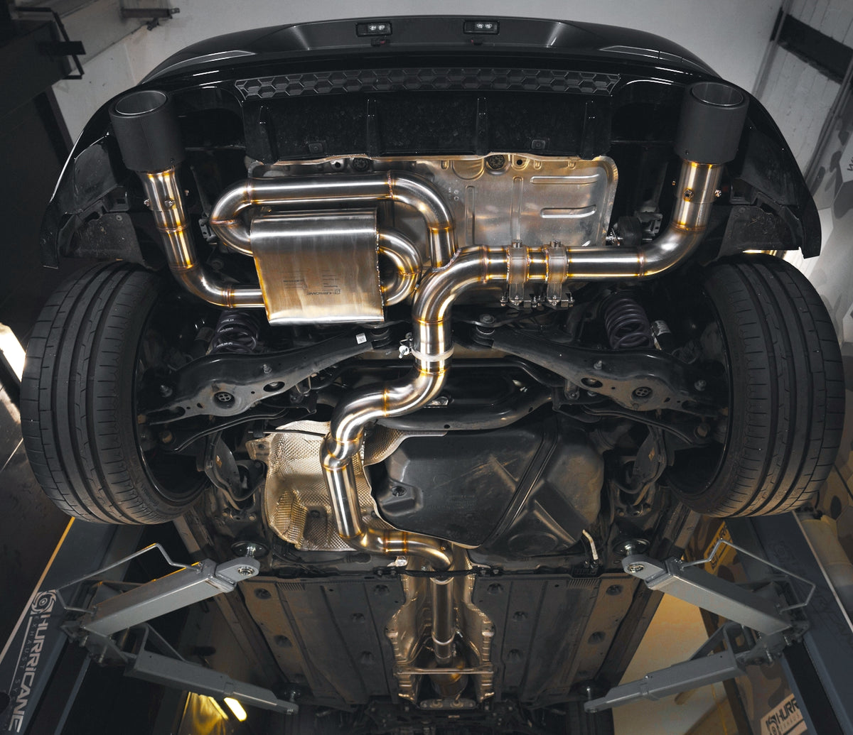 Sportovní klapkový výfuk Hurricane 3,5″ – VW Golf GTI 7.5 Performance s OPF verze V2