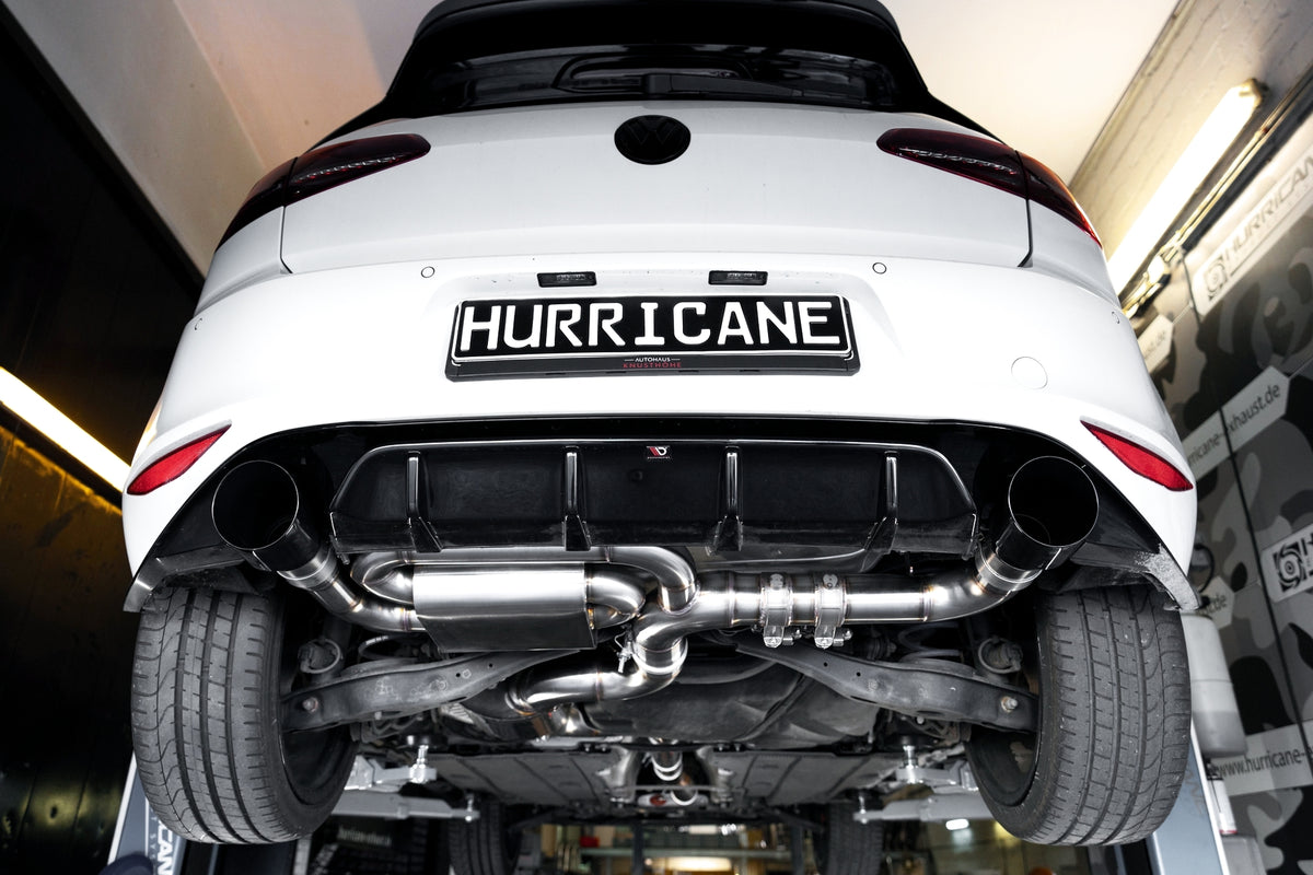 Sportovní klapkový výfuk Hurricane 3,5″ – VW Golf GTI 7 Clubsport verze V3