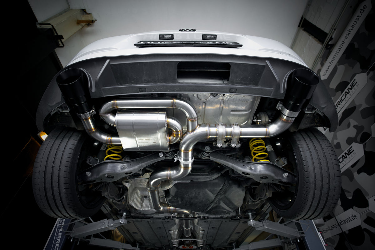 Sportovní klapkový výfuk Hurricane 3,5″ – VW Golf GTI 7.5 Performance facelift verze V2