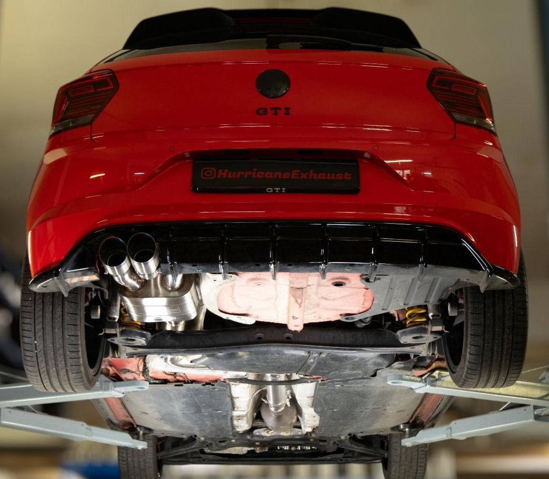 Sportovní klapkový výfuk Hurricane 3,5″ – VW Polo GTI 200 k před faceliftem bez OPF