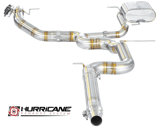 Sportovní klapkový výfuk Hurricane 3,5″ – Seat Leon Cupra ST 300 FWD 5F verze V2 (vzhled dvojitého výfuku)